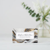 Berufliches Schwarzes Gold Abstrakt Visitenkarte (Stehend Vorderseite)