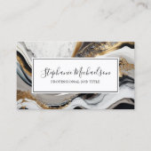 Berufliches Schwarzes Gold Abstrakt Visitenkarte (Vorderseite)