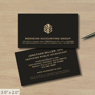 Berufliches Schwarzes Gold-Logo Visitenkarte