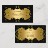 Berufliches Schwarzes Gold Visitenkarte (Vorne/Hinten)