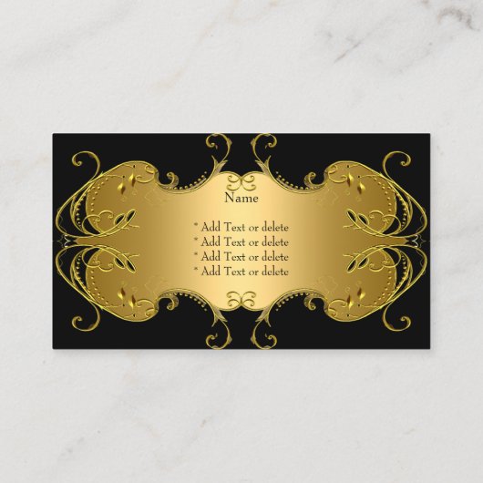 Berufliches Schwarzes Gold Visitenkarte (Rückseite)