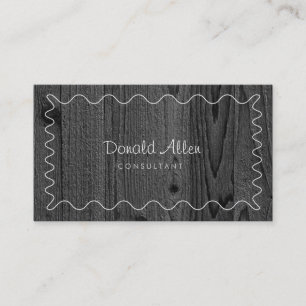 Berufliches Schwarzes Holz Elegant Modernes Einfac Visitenkarte