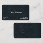Berufliches schwarzes Imitat-lederne Visitenkarte (Vorne/Hinten)