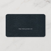 Berufliches schwarzes Imitat-lederne Visitenkarte (Rückseite)