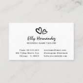 Berufliches schwarzes Logo für Schreibmaschinensch Visitenkarte (Vorderseite)