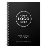 Berufliches Schwarzes Logo Notizblock (Vorderseite)