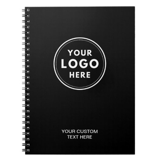 Berufliches Schwarzes Logo Notizblock (Vorderseite)