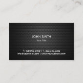 Berufliches schwarzes Metallmedizinische Visitenkarte (Rückseite)