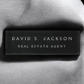 Berufliches Schwarzes Modernes Geschäft Namenschild