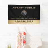 Berufliches Schwarzes Notar-Marketing zum Foto Banner (Insitu)