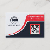 Berufliches Schwarzes Rot hinzufügen Sie Ihr Logo Visitenkarte (Vorderseite)