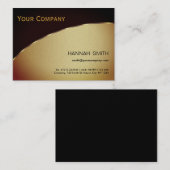 Berufliches Schwarzes Silbermetall Modernes Elegan Visitenkarte (Vorne/Hinten)