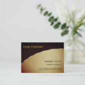 Berufliches Schwarzes Silbermetall Modernes Elegan Visitenkarte (Stehend Vorderseite)