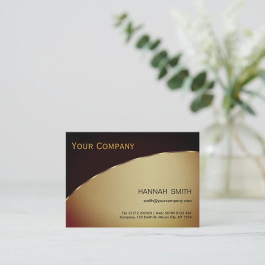 Berufliches Schwarzes Silbermetall Modernes Elegan Visitenkarte (Stehend Vorderseite)