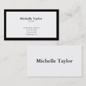 Berufliches Schwarzes Visitenkarte (Vorne/Hinten)