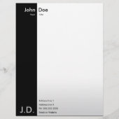 berufliches Schwarzes/Weiß Briefbogen (Vorderseite)