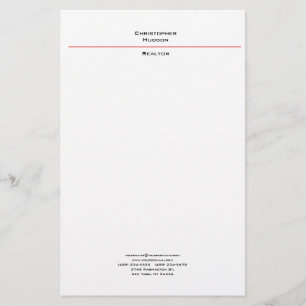 Berufliches Schwarzes Weiß Einfach Schlicht Briefpapier