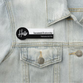 Berufliches Schwarzweiß-Skript Namensschild (Beispiel)