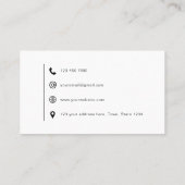 Berufliches Schwarzweiß Visitenkarte (Rückseite)