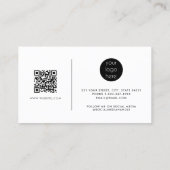 Berufliches Script Minimalistischer QR-Code Visitenkarte (Rückseite)