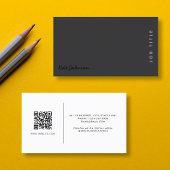 Berufliches Script Minimalistischer QR-Code Visitenkarte