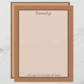 Berufliches Sienna Brown Border Personalisieren (Vorne/Hinten)