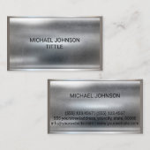 Berufliches Silber Edelstahlmetall Visitenkarte (Vorne/Hinten)