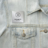 Berufliches Silber für moderne Unternehmen Namensschild (Beispiel)