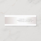 Berufliches Silber-Look Modernes schlankes Design Mini Visitenkarte (Rückseite)