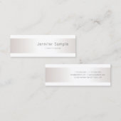 Berufliches Silber-Look Modernes schlankes Design Mini Visitenkarte (Vorne/Hinten)