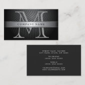Berufliches Silber-Monogramm Visitenkarte (Vorne/Hinten)