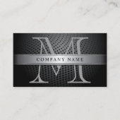 Berufliches Silber-Monogramm Visitenkarte (Vorderseite)