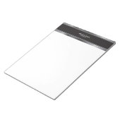 Berufliches Silbermetall-Monogramm-Notizpapier Notizblock (angewinkelt)
