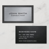 Berufliches silbernes elegantes modernes visitenkarte (Vorne/Hinten)