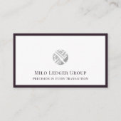 Berufliches Silver Geometric-Logo Visitenkarte (Vorderseite)