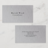 Berufliches Silver Gray Modernes Creative Visitenkarte (Vorne/Hinten)
