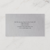 Berufliches Silver Gray Modernes Creative Visitenkarte (Rückseite)