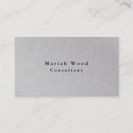 Berufliches Silver Gray Modernes Creative Visitenkarte (Vorderseite)