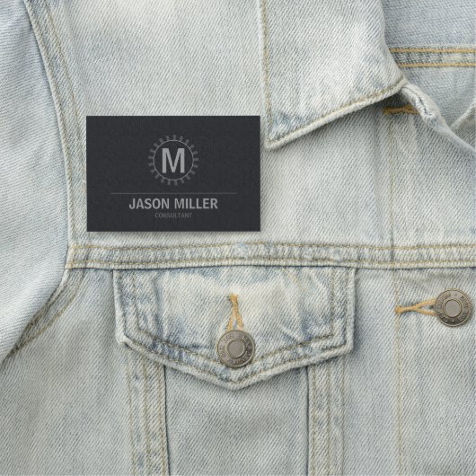 Berufliches Silver-ID313 für Array und Line-Monogr Namensschild (Beispiel)