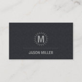 Berufliches Silver-ID313 für Array und Line-Monogr Visitenkarte (Vorderseite)