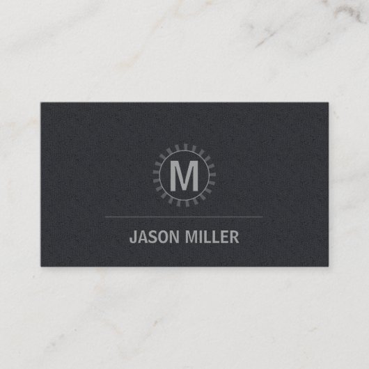 Berufliches Silver-ID313 für Array und Line-Monogr Visitenkarte (Vorderseite)