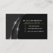 Berufliches Silver Medical Doctor Clinic Logo Visitenkarte (Rückseite)
