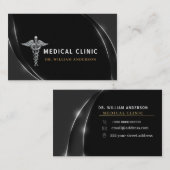 Berufliches Silver Medical Doctor Clinic Logo Visitenkarte (Vorne/Hinten)