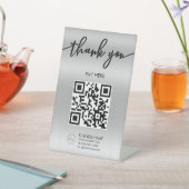 Berufliches Silver Scan Me QR Code Pedestzeichen Sockelschild (In SItu)