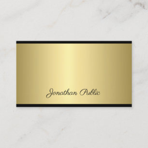 Berufliches Skript Modernes, einfaches Gold Look G Visitenkarte