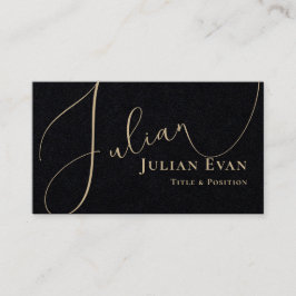 Berufliches Skript, Schwarz und Gold-Visitenkarte Visitenkarte