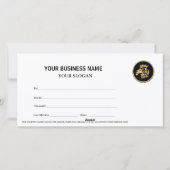 Berufliches Skriptgeschenkzertifikat Feiertagskarte (Rückseite)