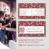 Berufliches Smoky Topaz & Pink Haar Salon Visitenkarte