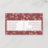 Berufliches Smoky Topaz & Pink Haar Salon Visitenkarte (Rückseite)