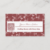 Berufliches Smoky Topaz & Pink Haar Salon Visitenkarte (Vorderseite)